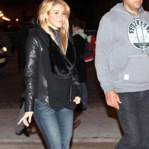 HELMUT LANG BLACK LEATHER RABBIT FUR JACKET S